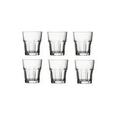 PASABAHCE - Set De 6 Vasos Vidrio Templado bajo Casablanca 355cc