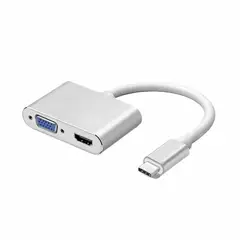 EON - Adaptador Tipo Usb C A Hdmi Y Vga 4k 2 en 1