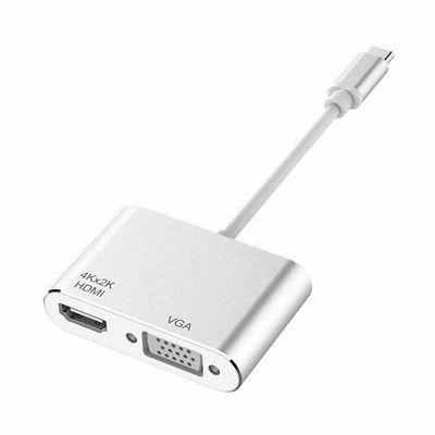 Imagen 2 del producto Adaptador Tipo Usb C A Hdmi Y Vga 4k 2 en 1