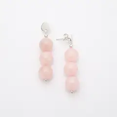 MCPTIENDATALLER - Aros de piedras cuarzo rosa