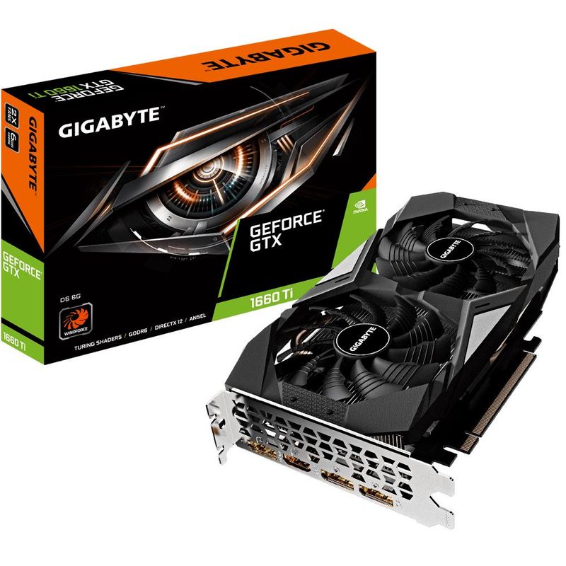 GIGABYTE - Tarjeta De Video Nvidia Gigabyte GTX 1660 Ti D6 6GB GDDR6