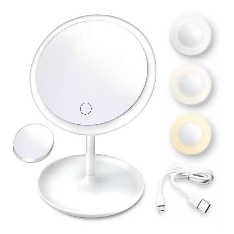 GENERICO - Espejo De Maquillaje Iluminado Con Iluminacion Led