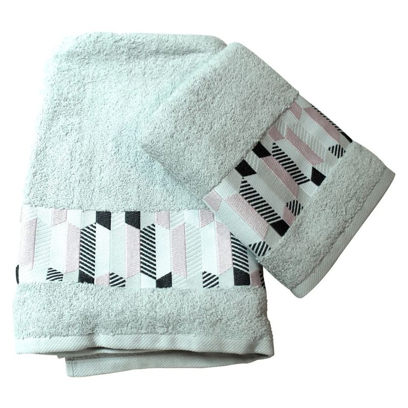 GENERICO - Set de 2 toallas 100% algodón turco Gris Perla