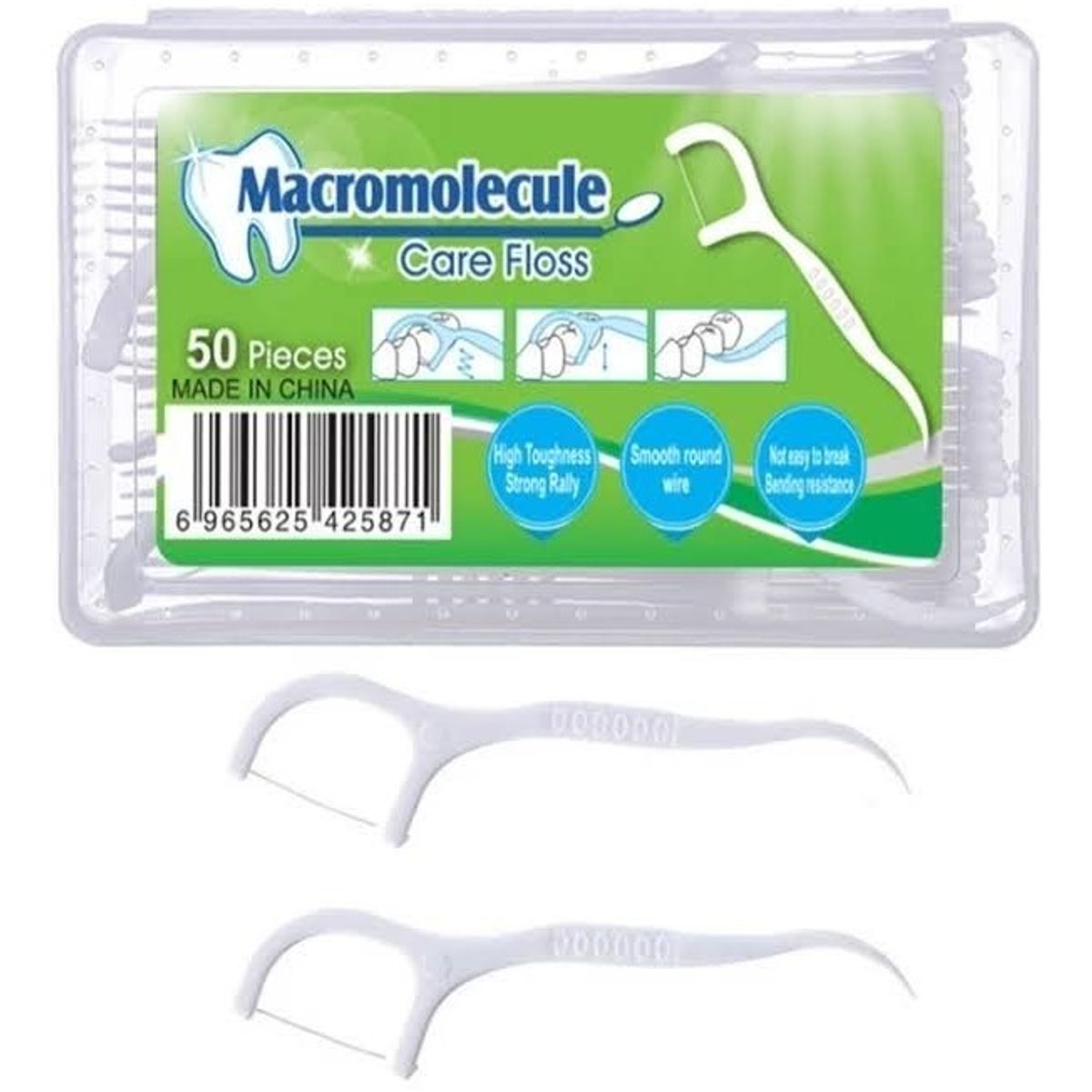 GENERICO - Palillo Hilo Dental Flosser - Limpieza Interdental - 100 Pcs