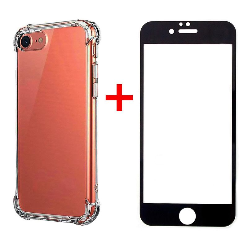 GENERICO - Carcasa Para iPhone 7 / 8 Y Lamina Mica Vidrio Completa