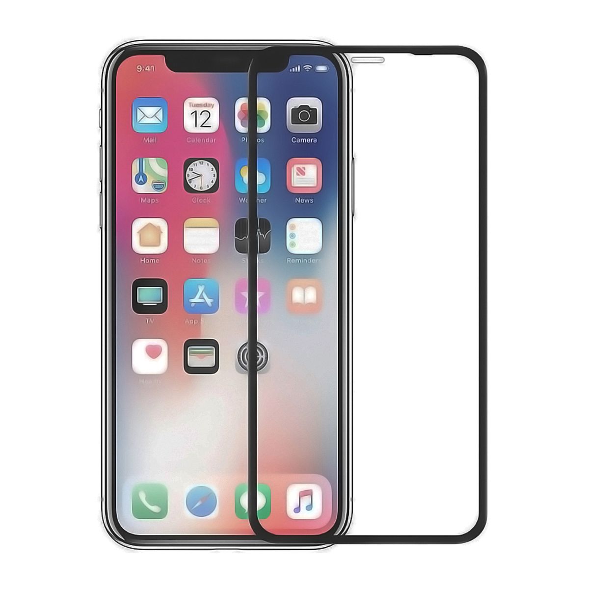 GENERICO - Carcasa Para iPhone X  XS + Lamina Mica Vidrio Completa