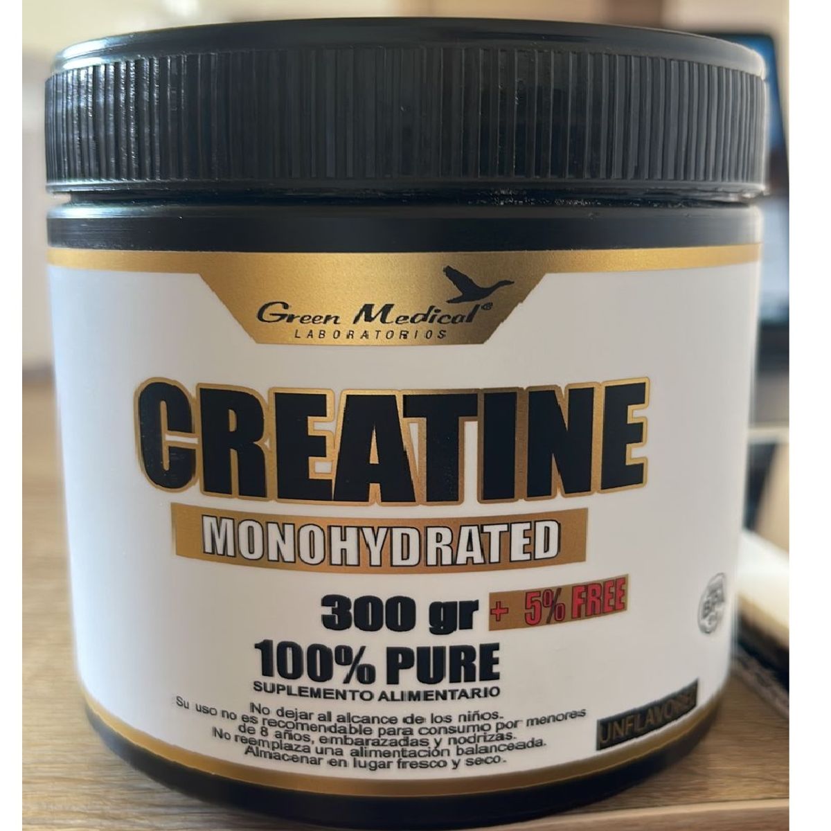 GREEN MEDICAL - Creatina Monohidratada Gm 300 Grs +5% 60 Servicios