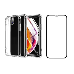 GENERICO - Carcasa Para iPhone XS MAX Y Lamina Mica Vidrio Completa