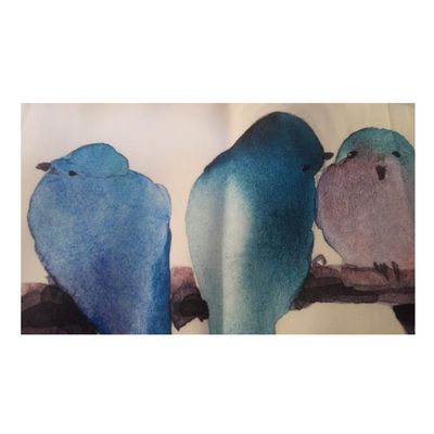 Imagen 2 del producto Mantel Antimanchas Pajaritos Azules 140 X 220 Cm Rectangular