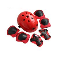 Set de rodilleras coderas casco y cubre manos para niños