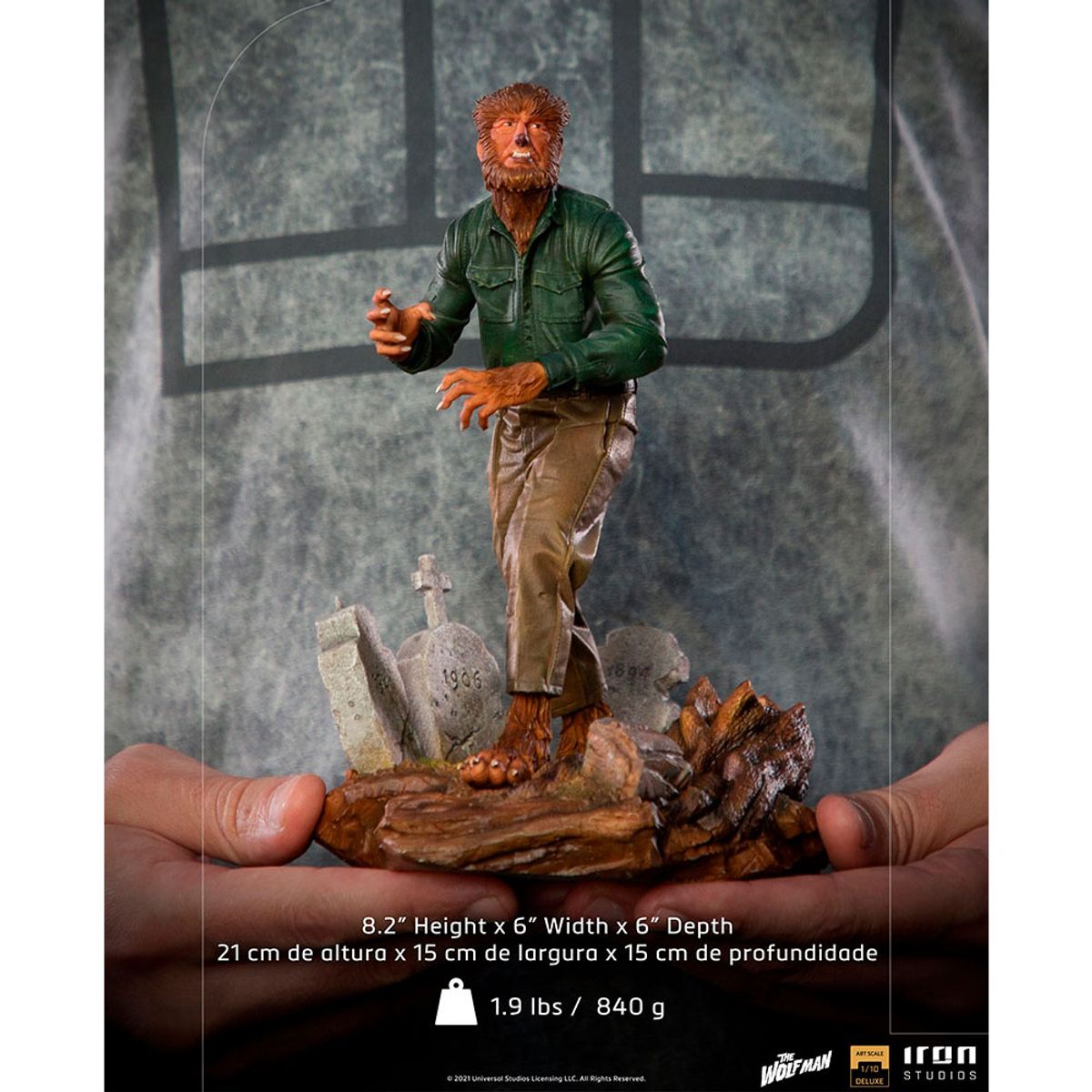 IRON STUDIOS - IRON STUDIOS FIGURA UNIVERSAL MONSTERS WOLF MAN DLX 1-10