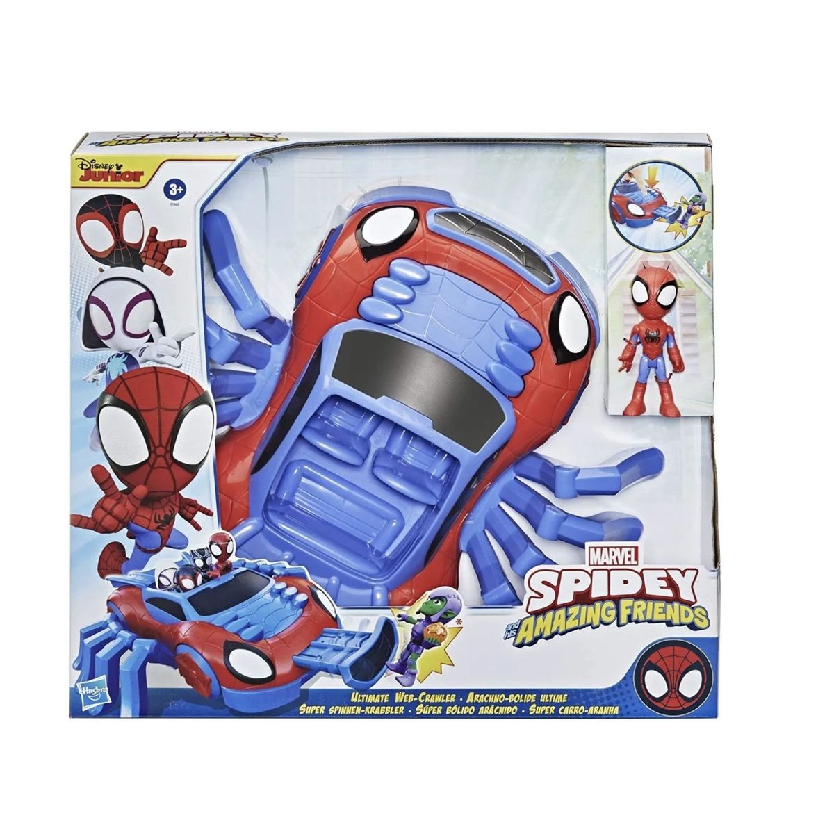 HASBRO - Figura Spidey And Friends Super - Vehiculo Araña Crawl