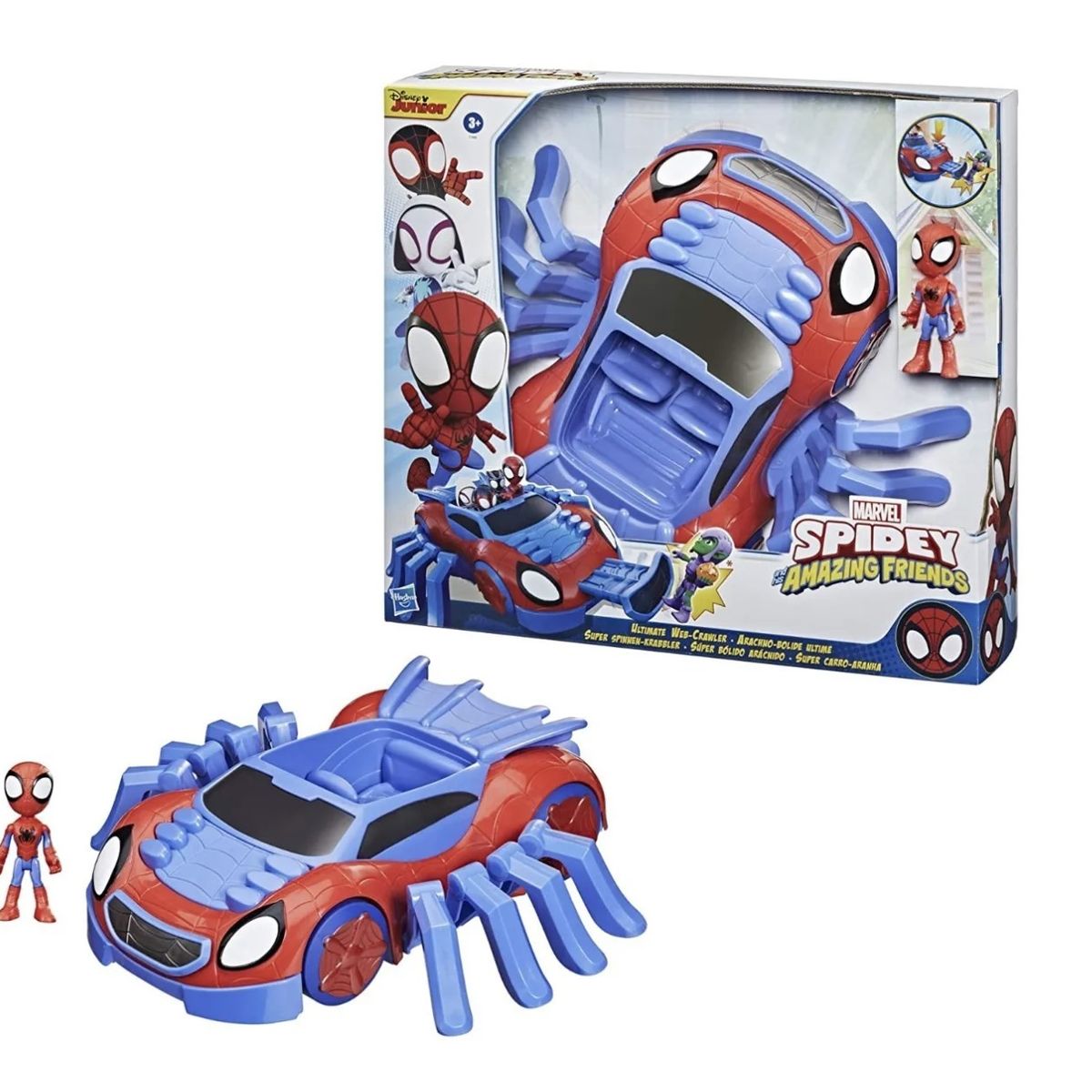 HASBRO - Figura Spidey And Friends Super - Vehiculo Araña Crawl