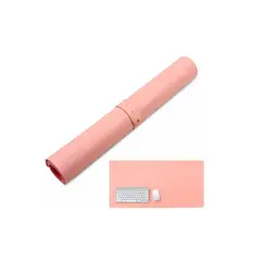 GENERICO - Alfombrilla Mousepad De Cuero Impermeable Reversible 80x40 Rosa