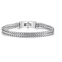 GENERICO - Pulsera Gruesa Masculina Acero Quirúrgico.