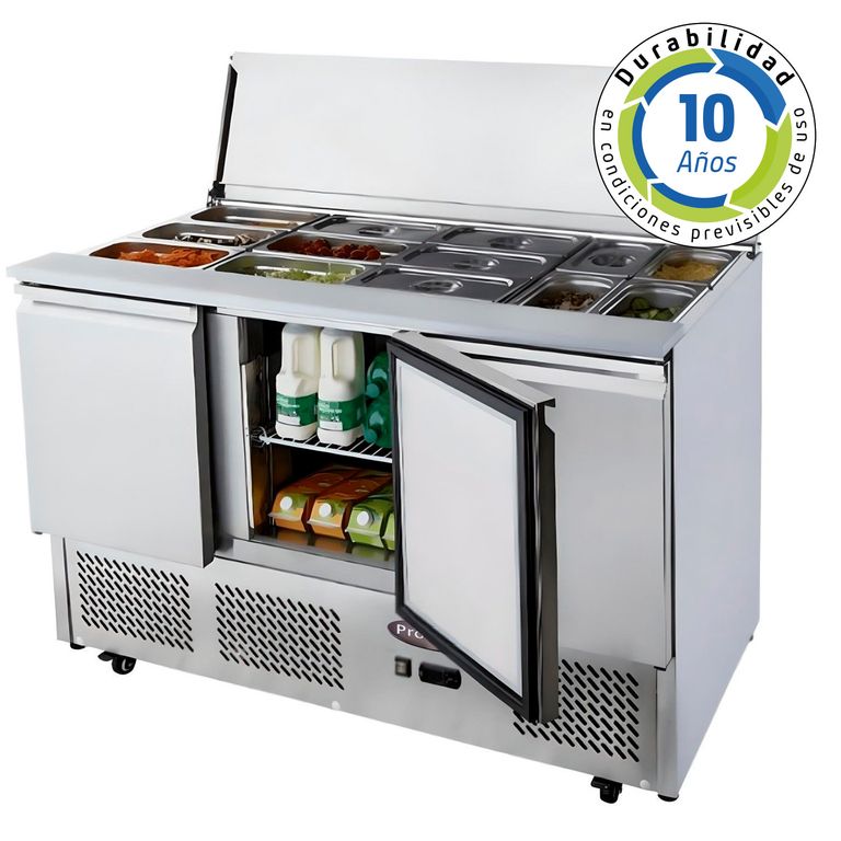 PROCHEF Meson Refrigerado Saladette 137 Cm. 380 Lt Ac. Inox. ESL3850