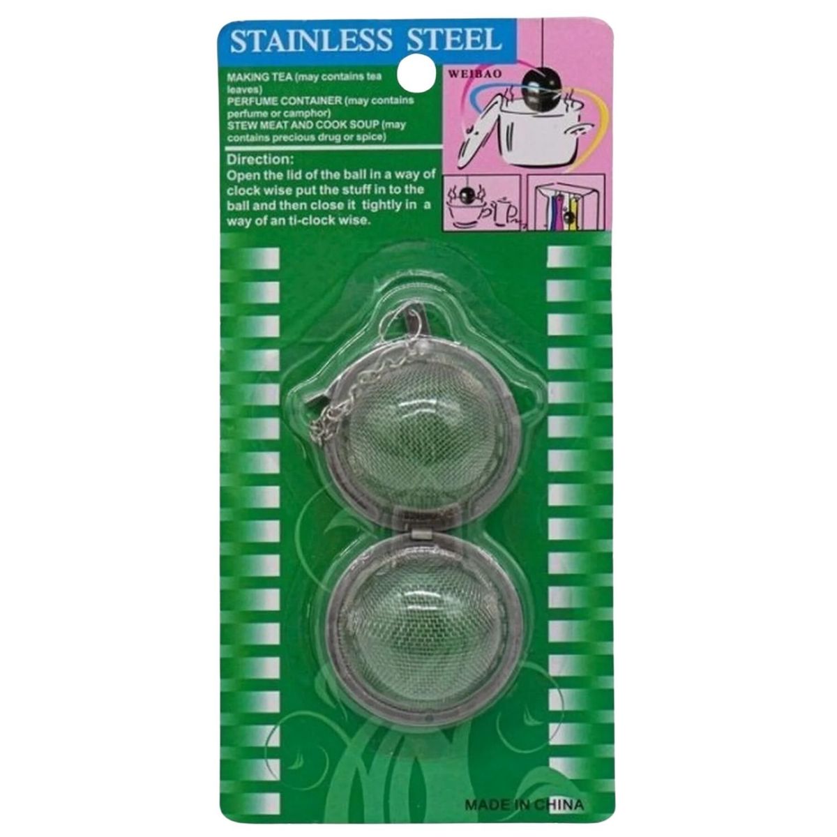 GENERICO - Infusor Filtro Infusión Acero Inoxidables Hierbas Te.