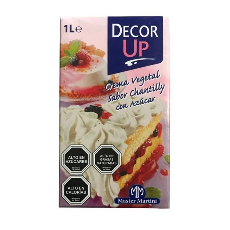 MASTER MARTINI - CREMA VEGETAL DECOR UP SABOR CHANTILLY 1 LITRO TRADICIONAL