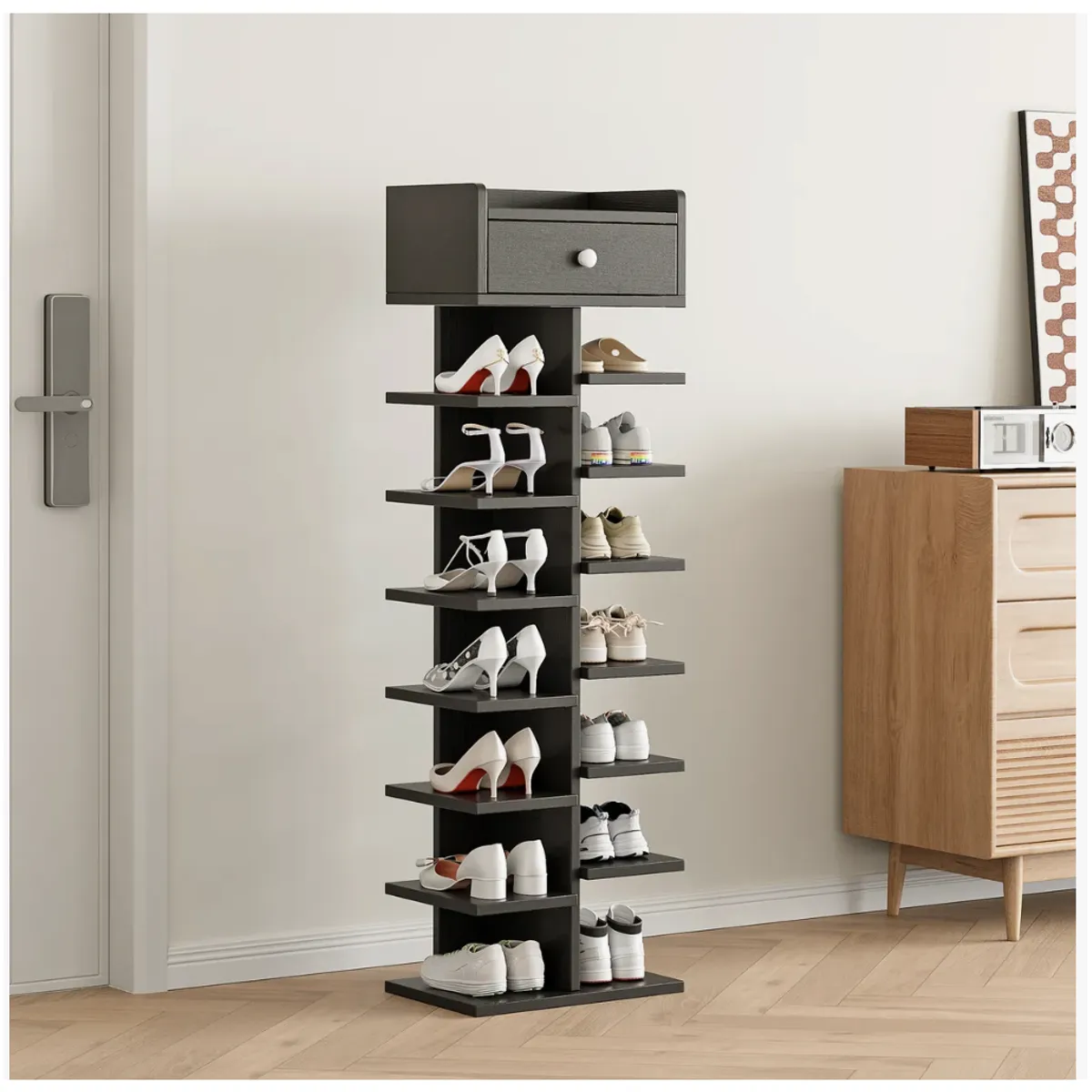 HOMER DESIGN - Zapatero Organizador Estante Zapatos 14 Pcs Hall Armario 1908072