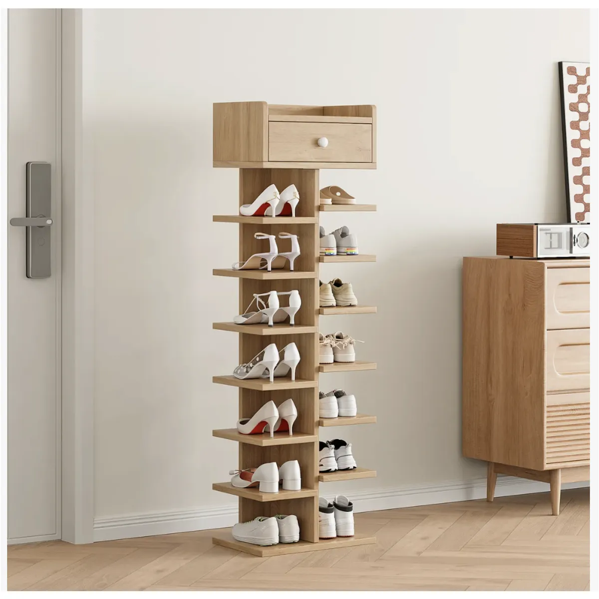 HOMER DESIGN - Zapatero Organizador Estante Zapatos 14 Pcs Hall Armario 2007083