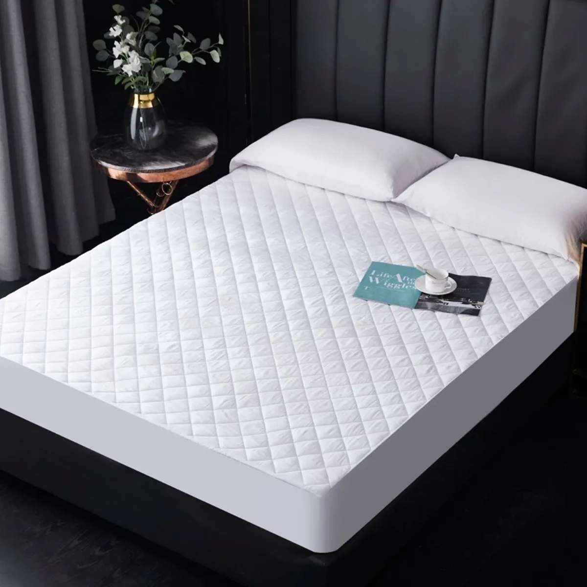 HOMER DESIGN - Cubre Colchón Impermeable De 2 Plazas Hipoalergénico…