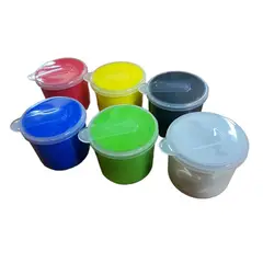 SEIGARD - 6 Pinturas Lavables Para Dedo FP-6100PN Multicolor