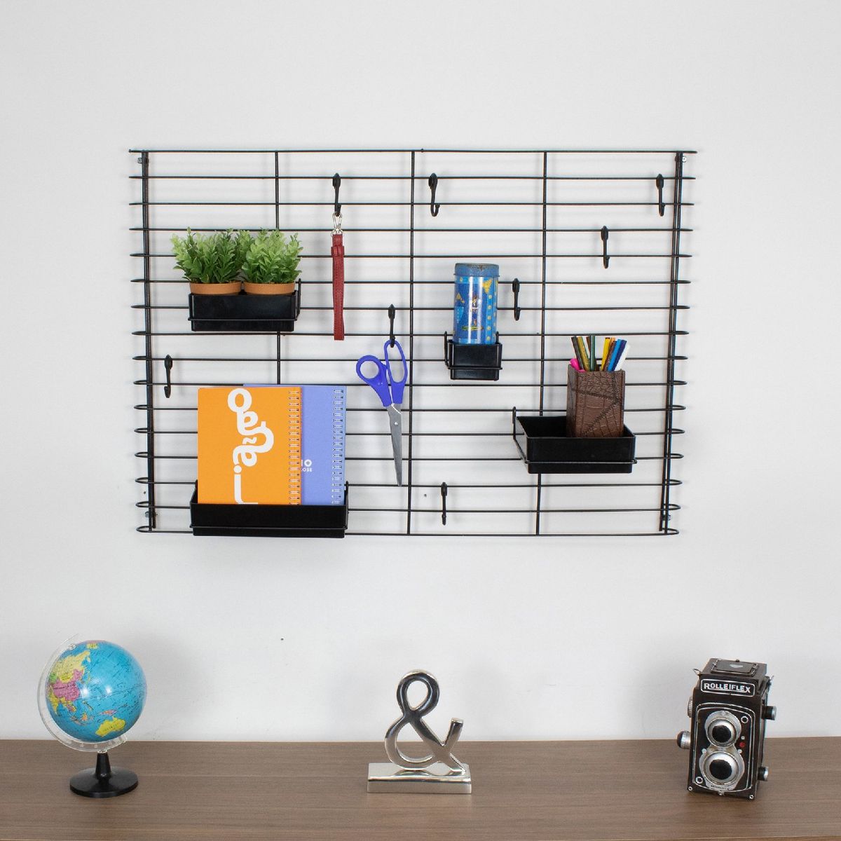 METALTRU - Kit mural multiuso 81,5 x 56 x 19,5 cm negro