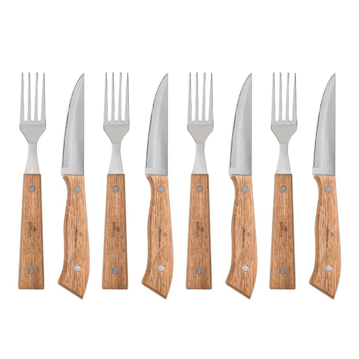 GRILLTECH - Blíster 4 Tenedores + Cuchillos para Carne