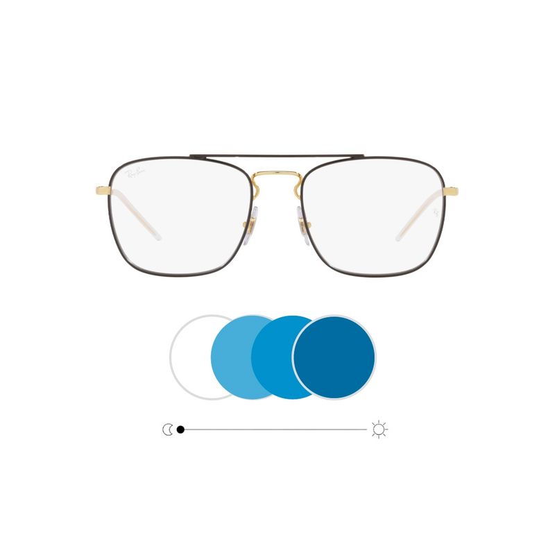 RAY BAN - Lentes Fotosensibles Black On Gold Transitions