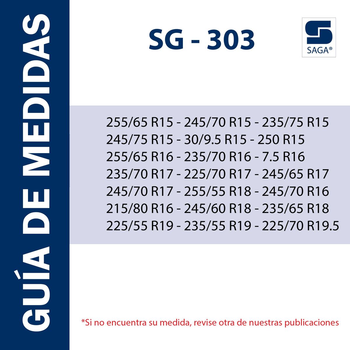 SAGA - Cadenas para Nieve Montaje Rápido SG303
