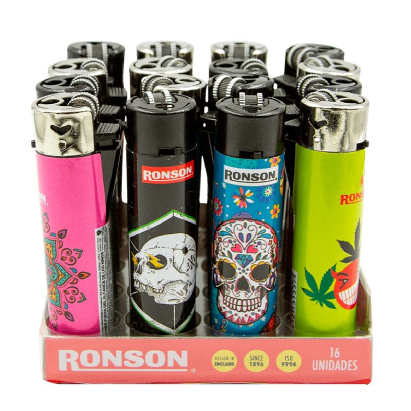 RONSON - Pack Encendedores Clipper Ronson Round 16 Unidades Surtido