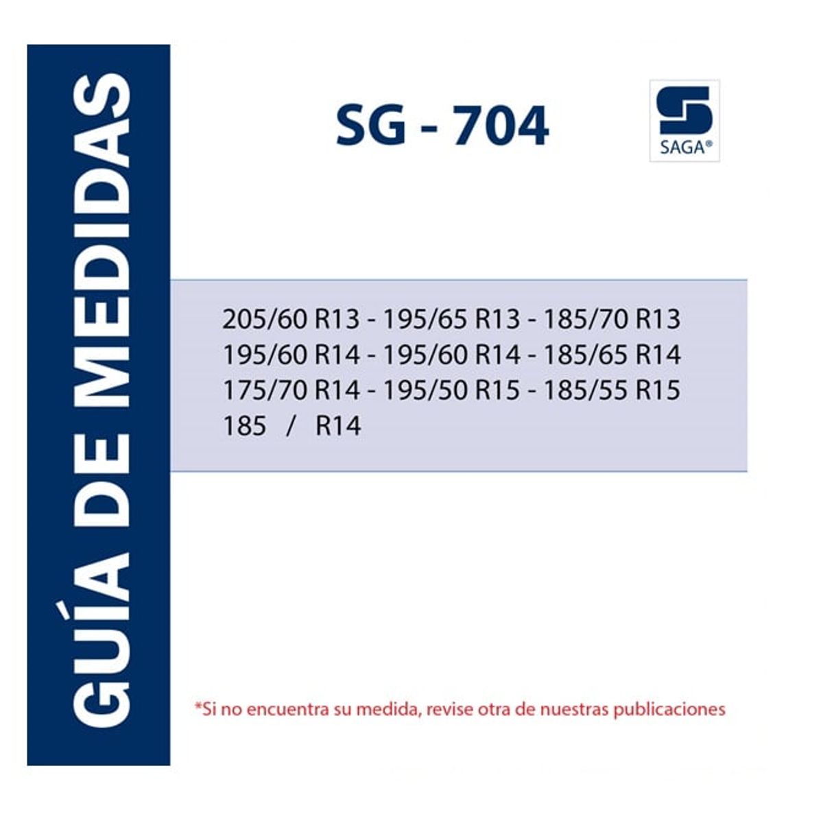 SAGA - Cadenas para Nieve Montaje Rápido SG704