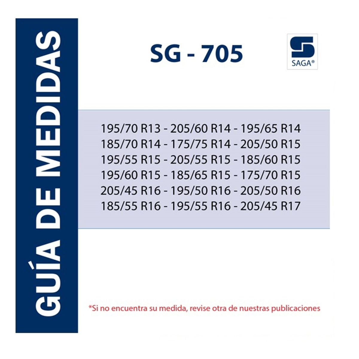 SAGA - Cadenas para Nieve Montaje Rápido SG705