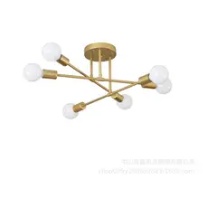 DANWEILE - Lámpara de techo nórdica moderna para sala de estar - dorado