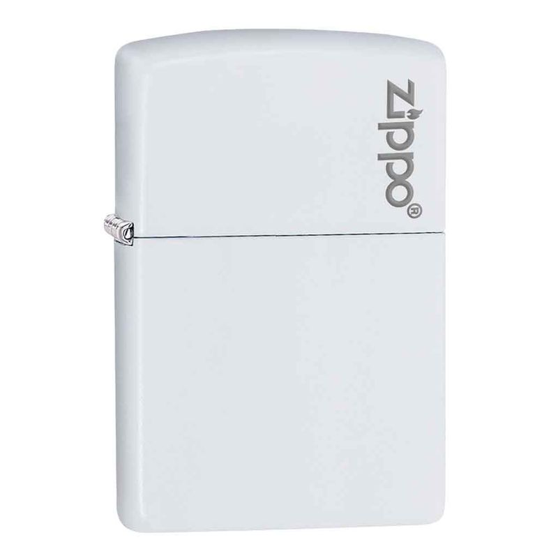 ZIPPO - Encendedor Zippo Lighter Classic White Matte Logo Blanco