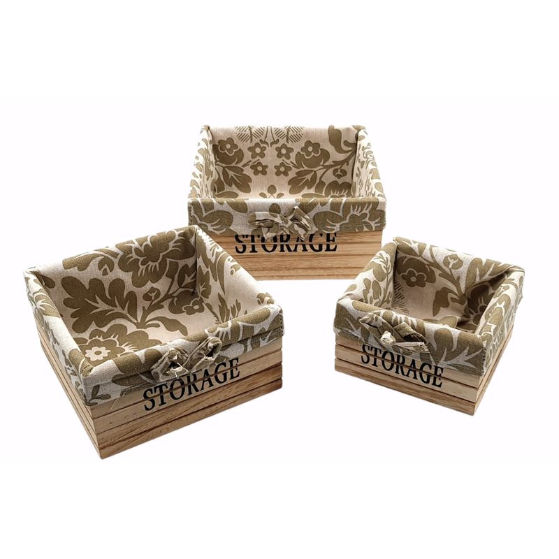 MOGA - Caja Organizadora Panera Set 3 Pza C/Genero Cuadrada