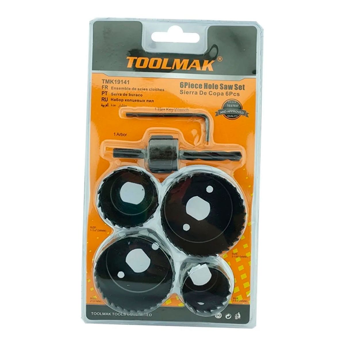 GENERICO - Kit Set Jgo De Hoja De Sierra Copas Para Madera 6 Piezas Tmk