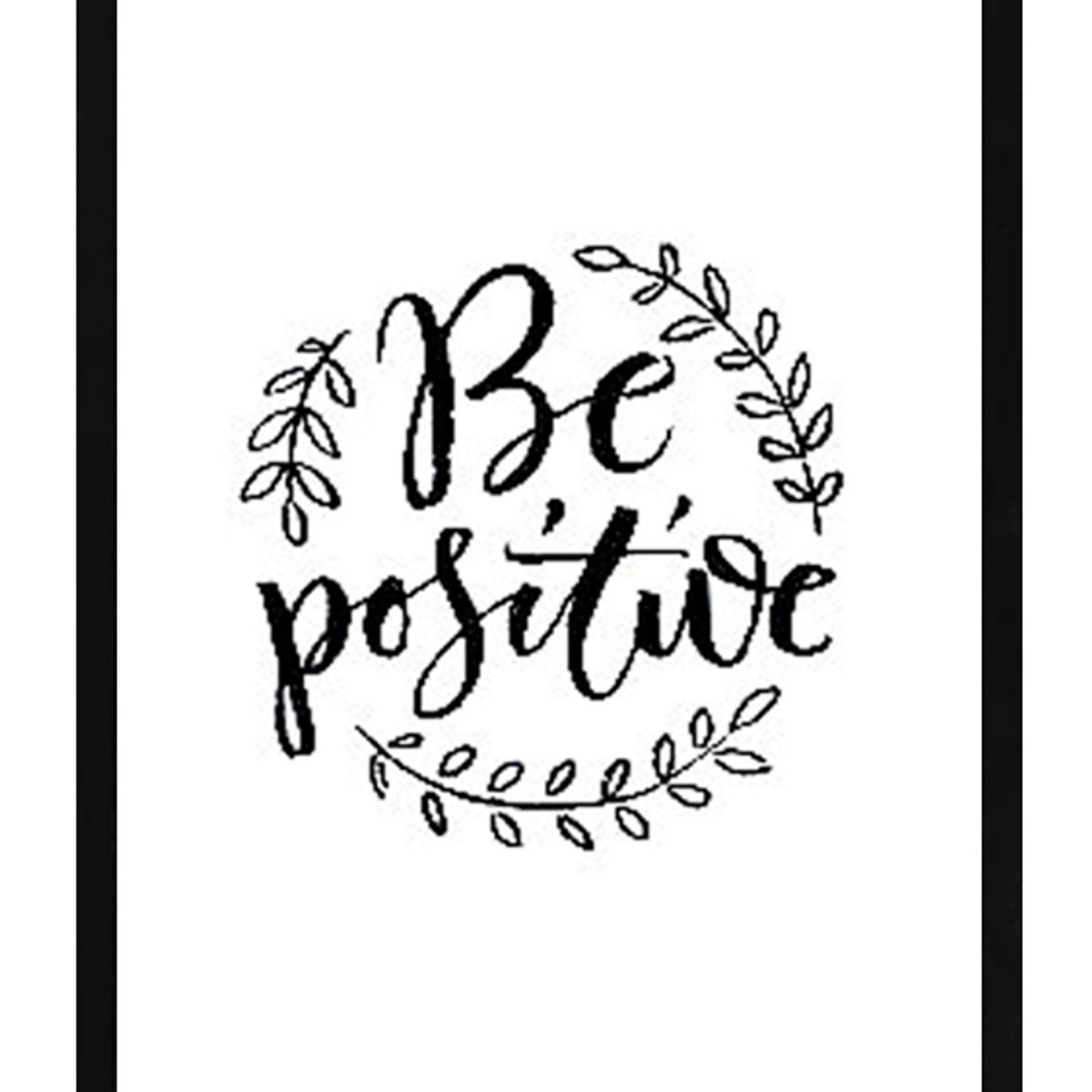 PAPEL ILUSTRADO - Cuadro Be Positive 40x50 cm Marco Negro