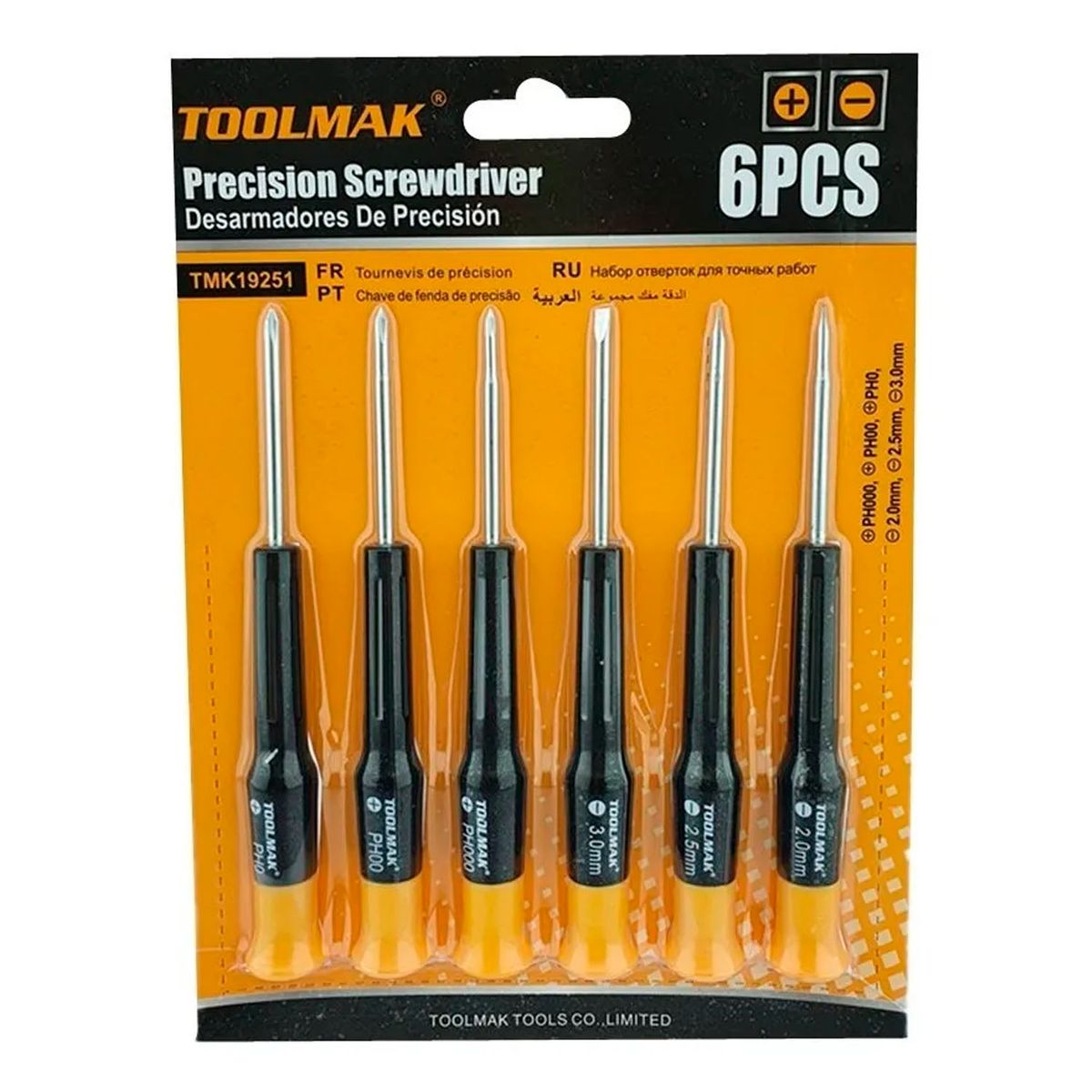 GENERICO - Juego De Destornilladores De Precision 6 Piezas Toolmak