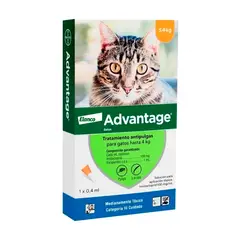 ELANCO - Advantage Pipeta Antipulgas Gato Hasta 4 Kg