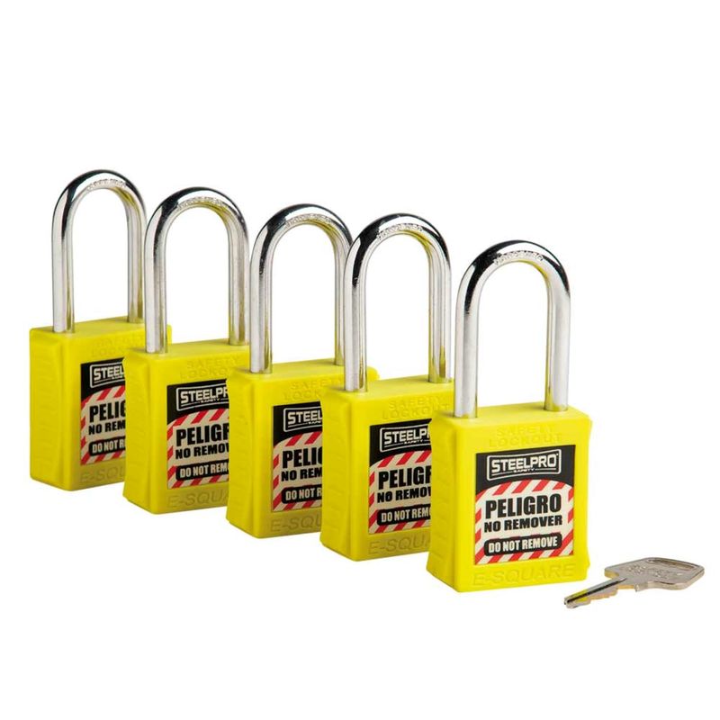STEELPRO - Kit De 5 Candados Mk Steelpro X10 Amarillo