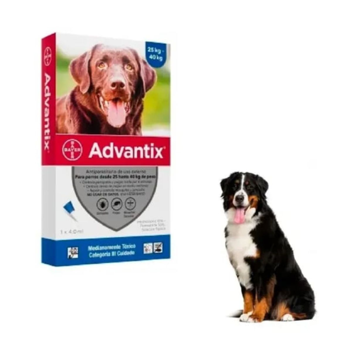 ELANCO - Advantix Pipeta Antipulgas Y Garrapatas Perros 25-40 Kg