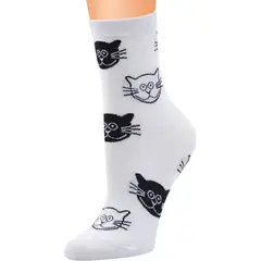 NEKO - CALCETIN BLANCO CON GATOS