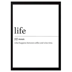 PAPEL ILUSTRADO - Cuadro Life Definition 30x40 cm Marco Negro