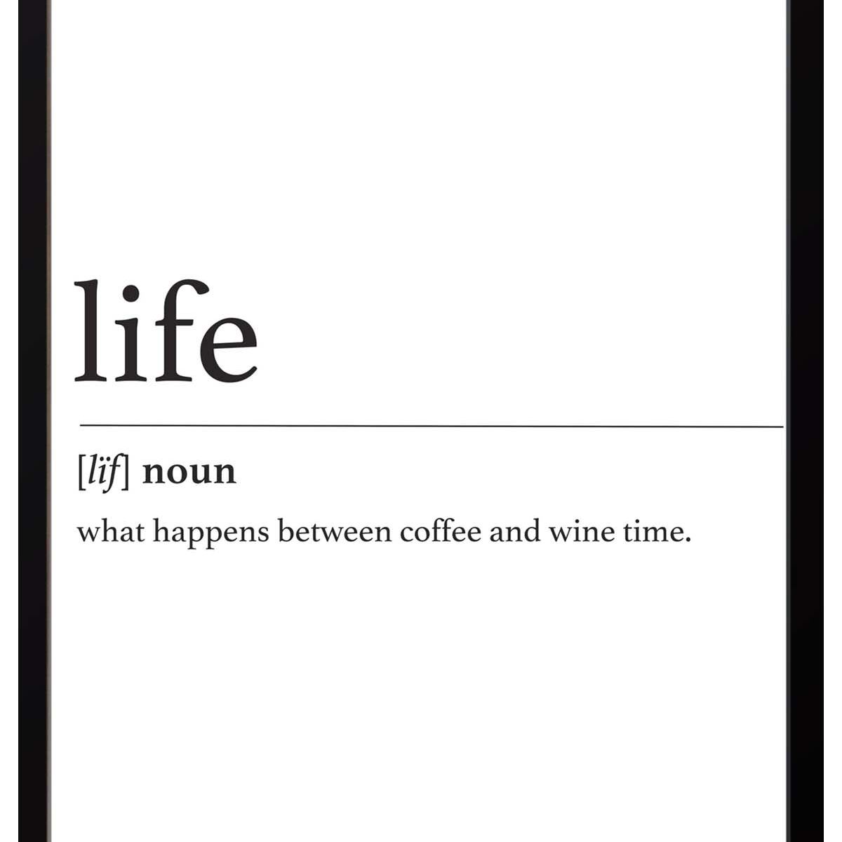 PAPEL ILUSTRADO - Cuadro Life Definition 40x50 cm Marco Negro