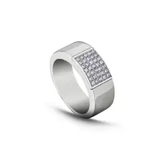 MIA JOYAS - Anillo Compromiso Oro Blanco 18K con Diamantes