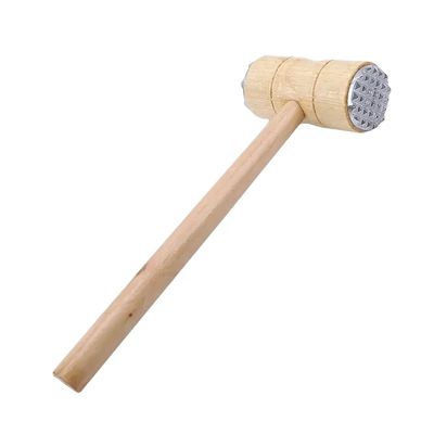 Imagen 2 del producto Martillo De Carne Doble Cara Mango Madera Mazo De Carne.