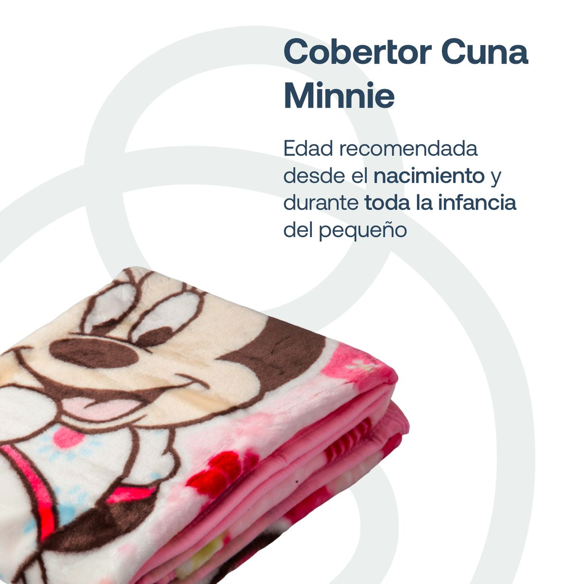 DISNEY - Cobertor de Cuna Minnie Rosado Disney