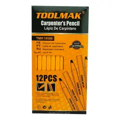 GENERICO - Lápiz Carpintero Madera Albañil Construcción 12 Pcs Toolmak