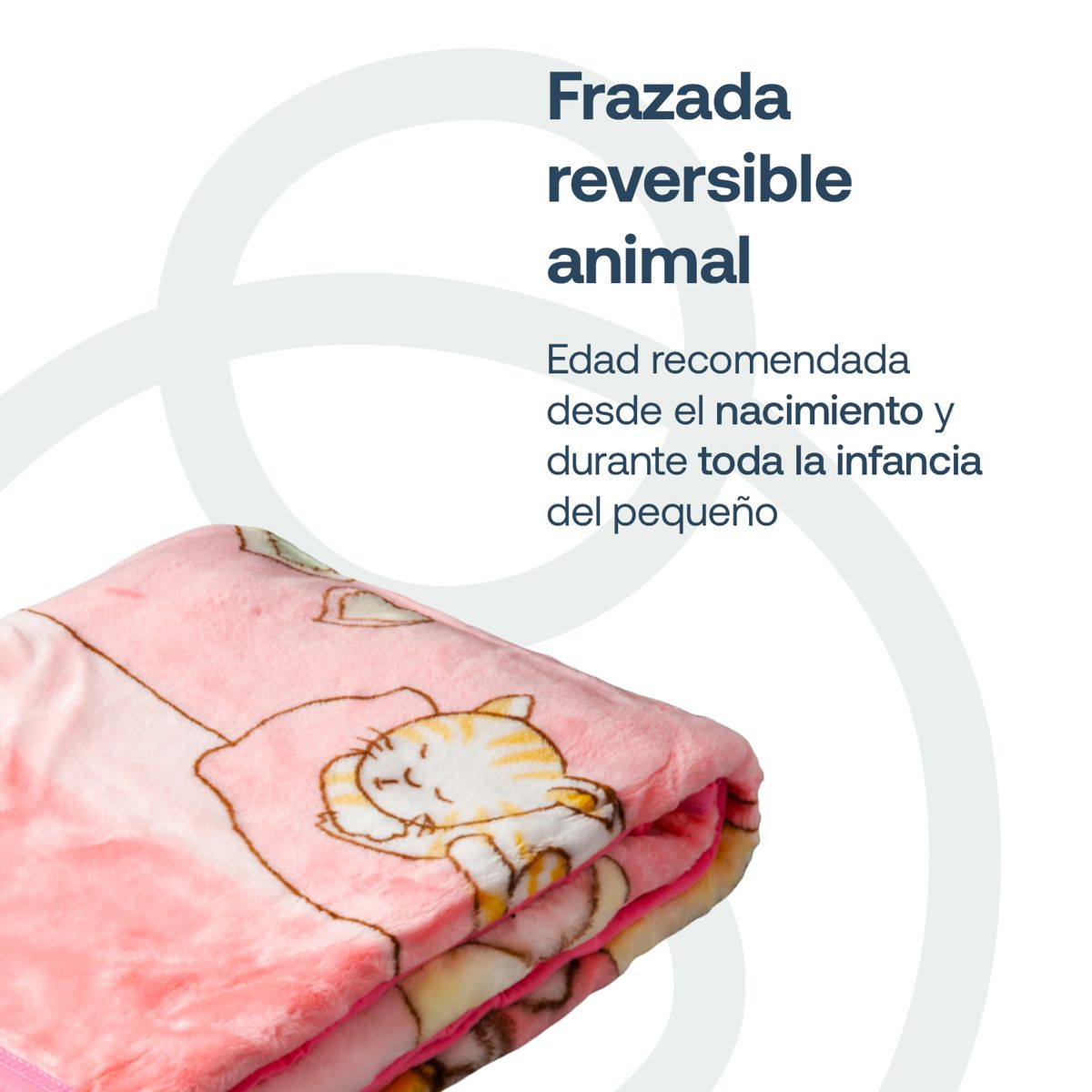 BEBESIT - Frazada Reversible 3 Osos Rosada Bebesit